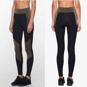 KORAL The Versus Evanescence Leggings Black Metallic XS Gleam Active Stretch USA